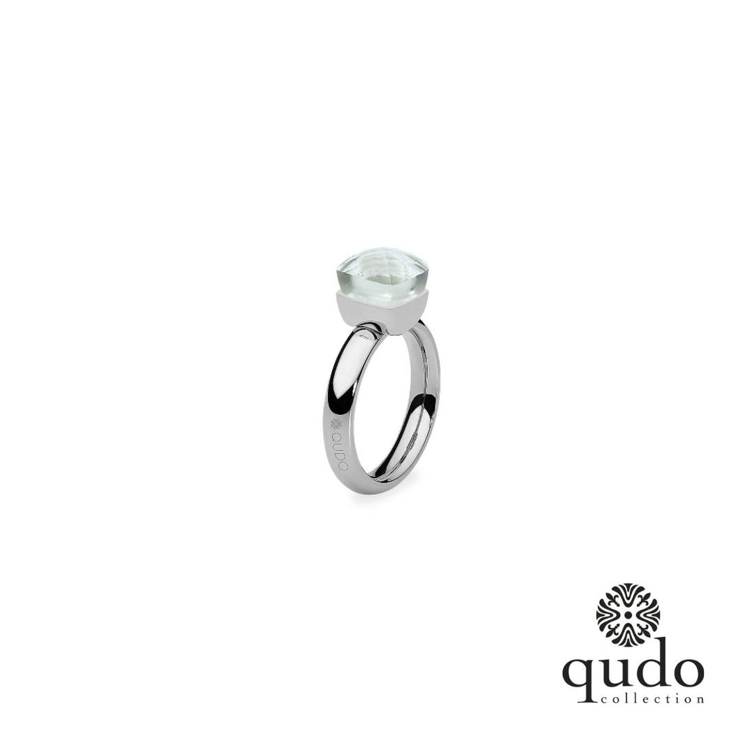 QUDO SALE Firenze Silber/ White Topaz Gr. 50