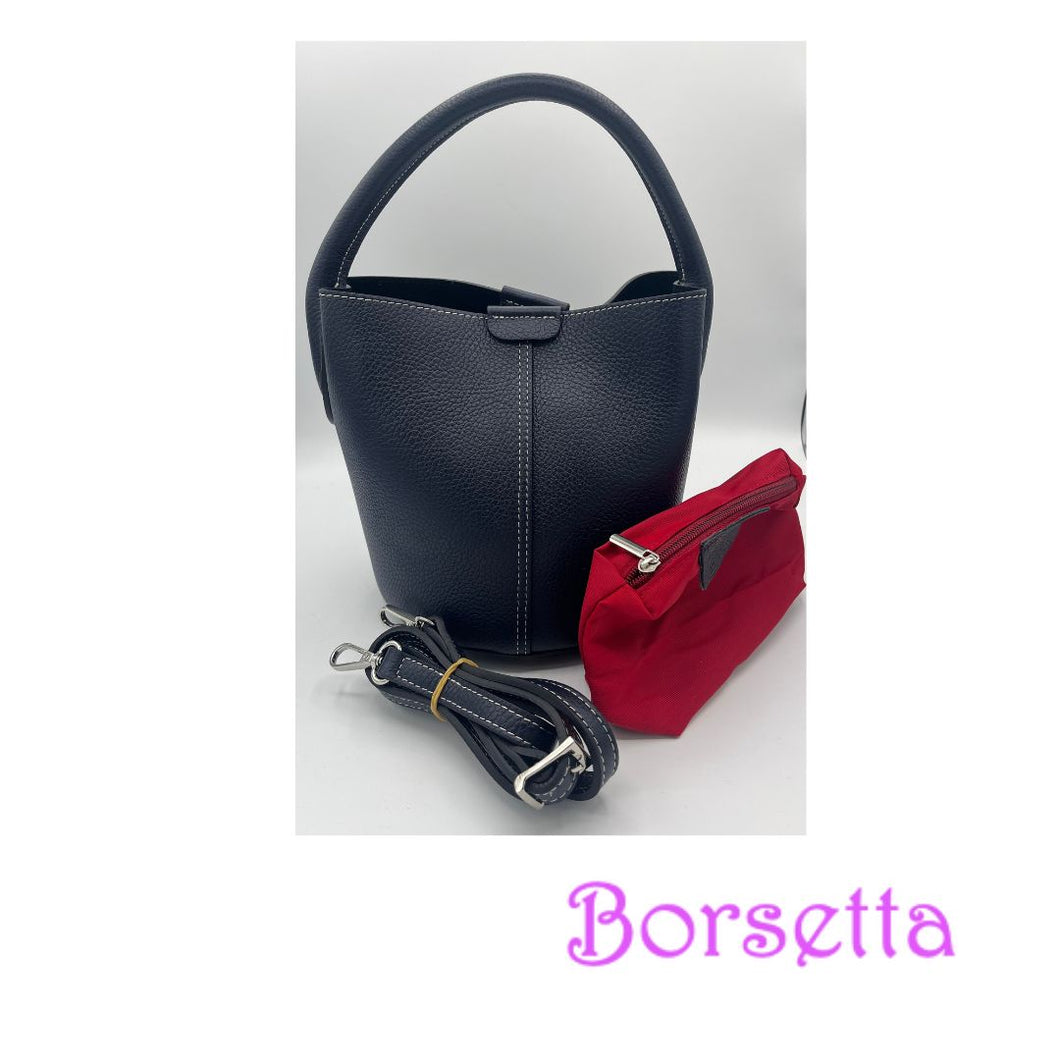 BORSETTA Bucketbag navy